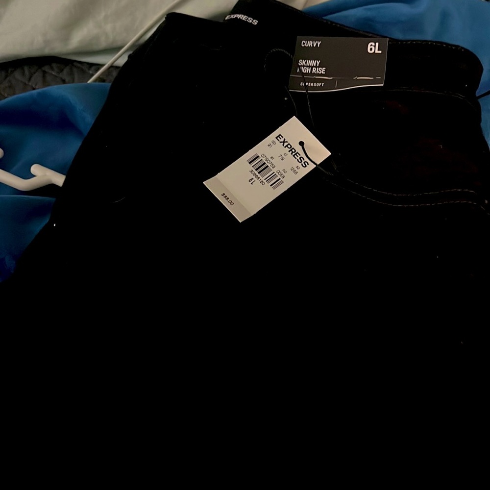 Nwt black Express skinny jeans 6 long